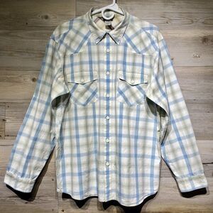 Patagonia Western Button Up Shirt Men’s Large Organic Cotton Plaid Long Sleeve